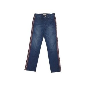 Madewell Stovepipe Tux Stripe Crop Jeans Blue Stretch Pockets Denim 26